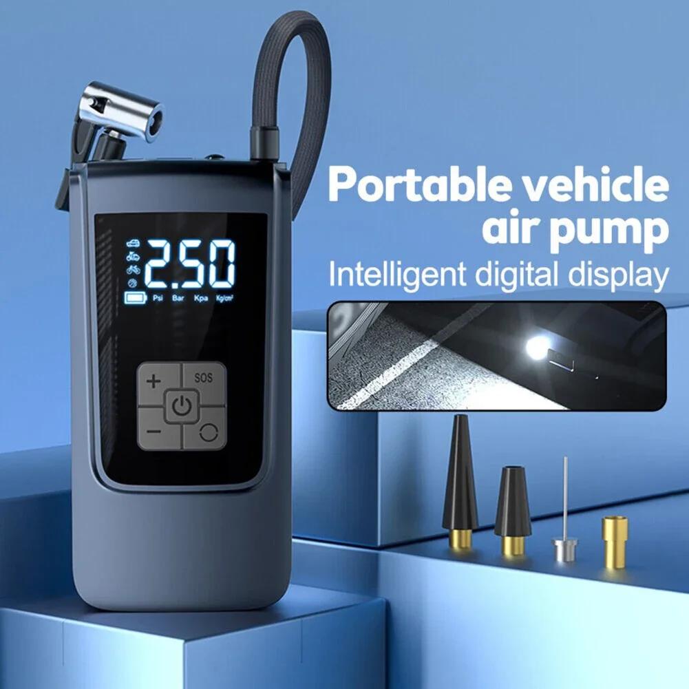 12V Car Tire Inflator Pump 150PSI  6000mAh Wireless Inflatable Pump Air Compressor Tyre Inflator Pumps For Motorcycle Bicycle