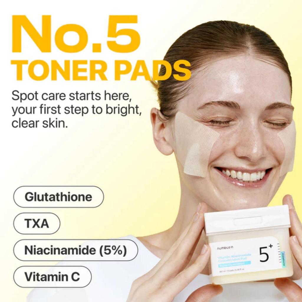 No.5 Vitamin-Niacinamide Concentrated Toner 70 Pads