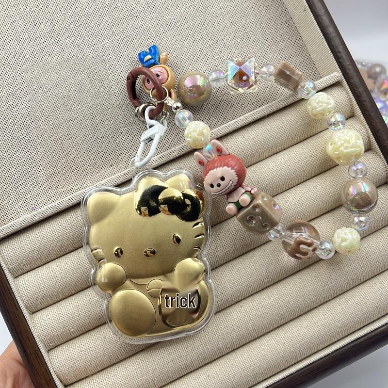 20mg Pure Gold Wealth-Attracting Cat Pendant Keychain - Gold Gift for Girlfriend