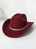 Western Cowboy Top Hat Men's and Women's Casual Top Hat Party Jazz Hat Felt Hat