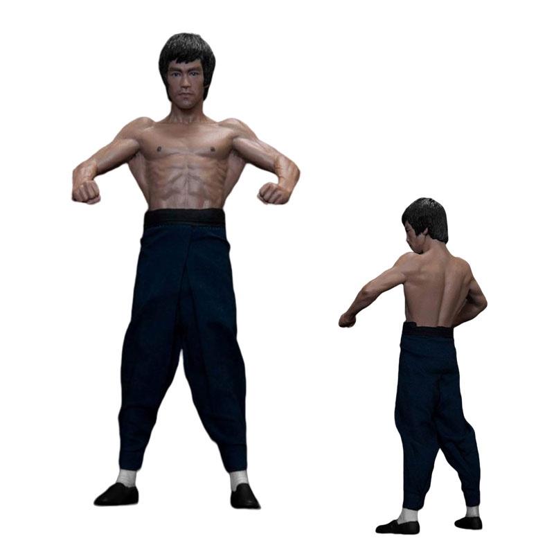 Bruce Lee Bat Mușchi Statuie Corp Întreg cu Capete Interșanjabile Figurină de Colecție