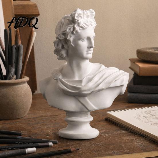 Classic Greek Sculpture Bust Statue Ornaments Resin for Art Studio Decor