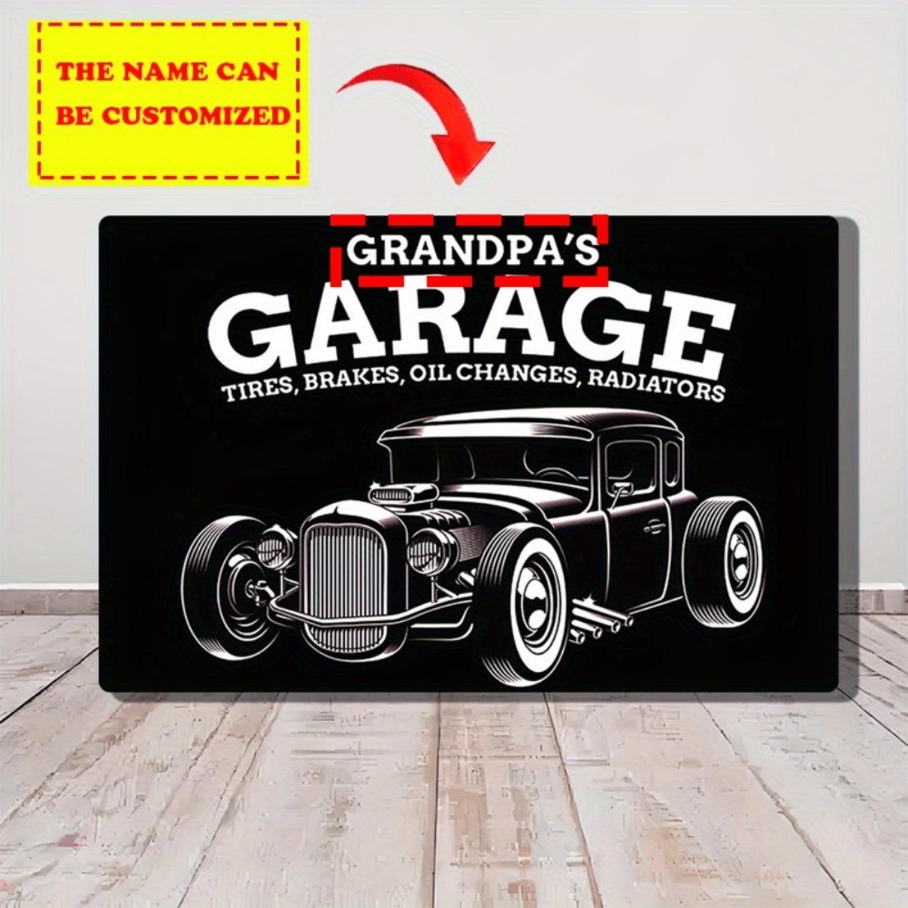 Индивидуальная алюминиевая табличка Ретро Декор Гаража Персонализированное Металлическое Настенное Искусство белый