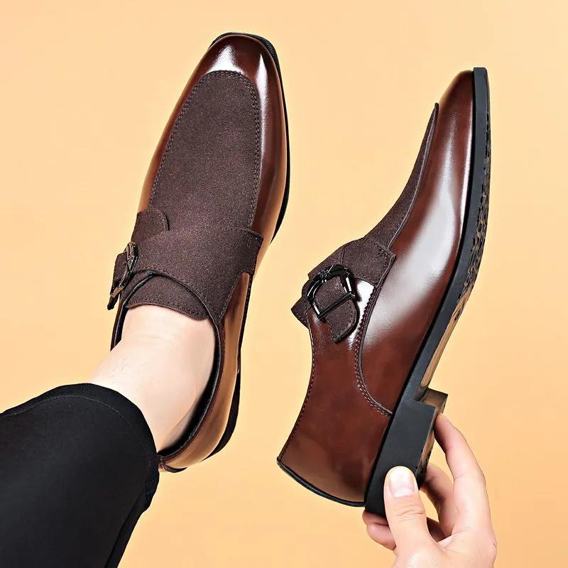 Leather Shoes Men's Shoes Frosted Business Formal Casual Shoes Casual Pedal British Leather Shoes
