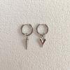 Fashion Heart Star Pendant Asymmetrical Earrings For Women Simple Geometric Circular Ear Buckle Jewelry Accessories Gift