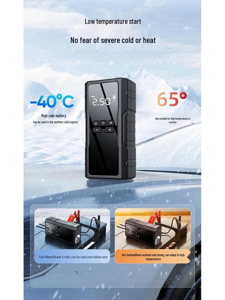 All-in-One 12V Car Emergency Jump Starter & Air Pump