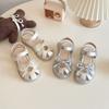 Girls Princess Shoes for Summer Lace Bows Kids Sandals Hollowed-out Soft Versatile 2025 Brand New Children Beach Shoes Non-slip