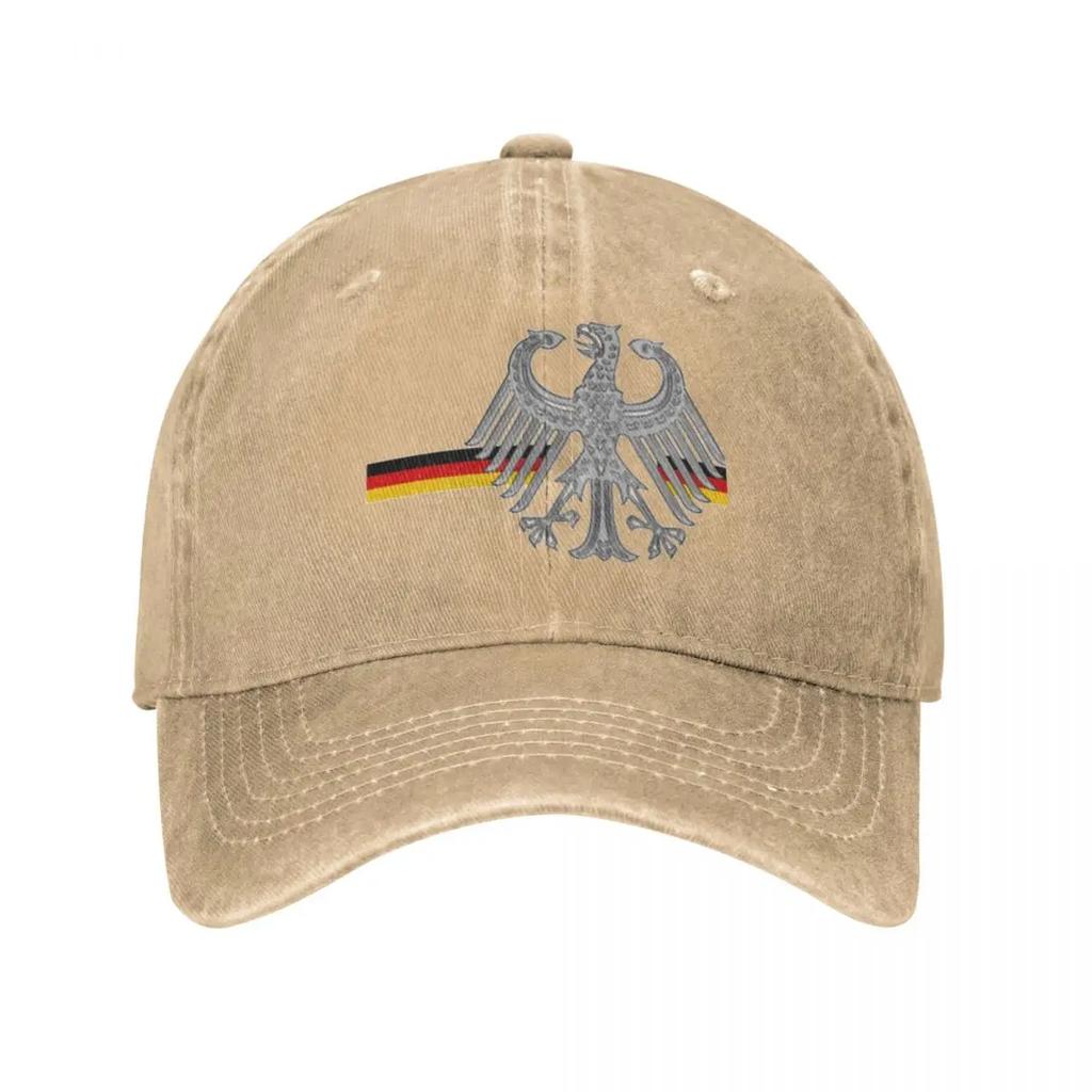 German Eagle With German Flag Ribbon 1949 Baseball Cap Fashion Distressed Denim Running Golf Gift Caps Hat