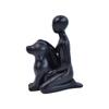 Resin Figurine Man and Dog Sculpture Collectible Ornament Gift for Dog Lover Living Room Bedroom Desktop Shelf Display
