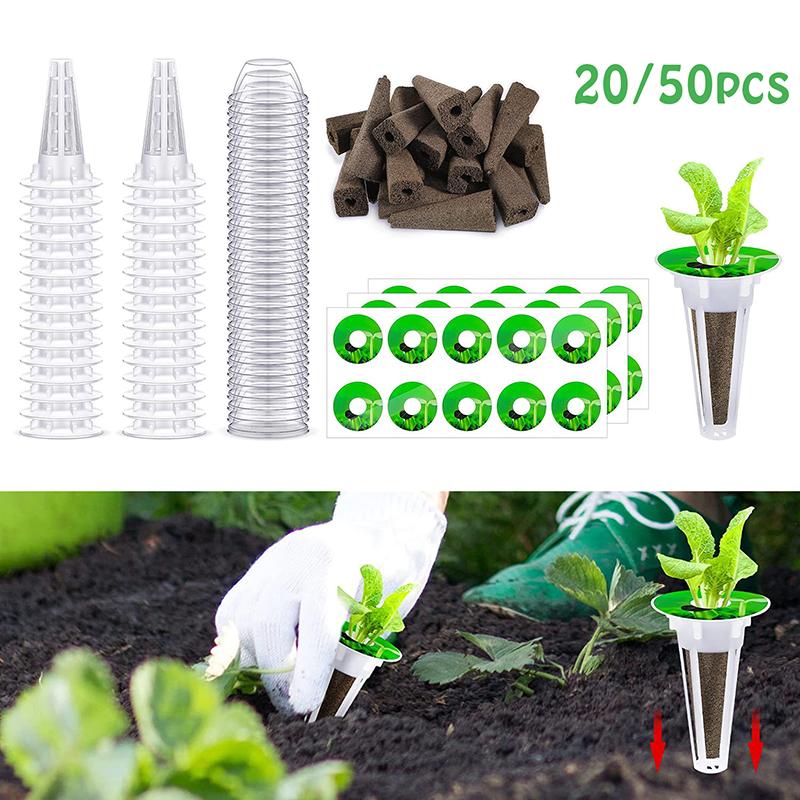 20/50PC Hydroponic Planter Grow Baskets Soilless Culture Seed Grow Cup Garden Accessories Plant Pot Hydroponics Growing System