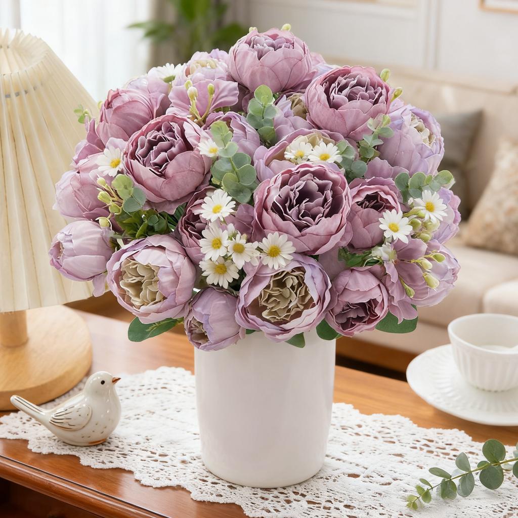 1/3PCS Artificial Flowers Silk Roses Festival Home Vases Outdoor Garden Bonsai Wedding Bridal Bouquets Room Table Decor DIY Gift