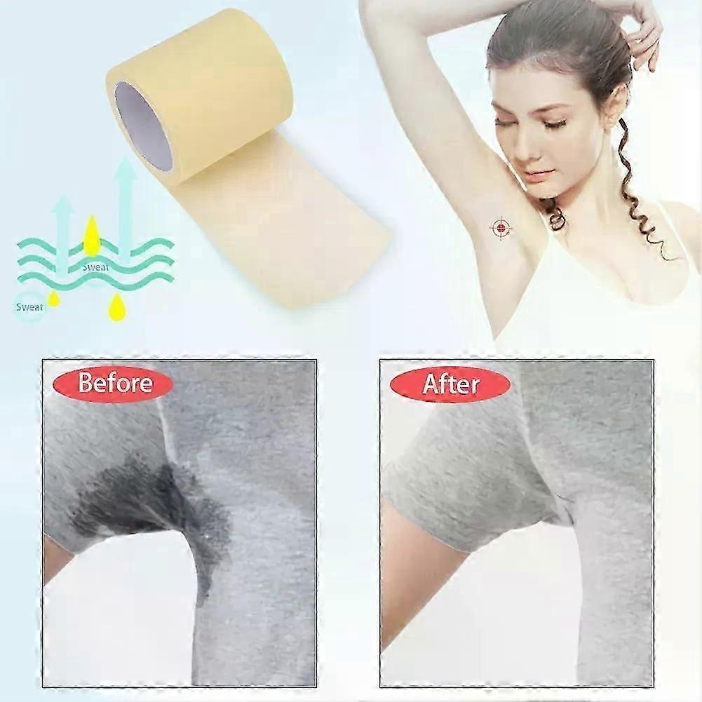 Portable 1Roll Disposable Armpit Sweat Pads Absorbing Underarm Antiperspirant Transparent Keep Dry Sticker Prevent Deodorant