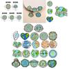 Creative Eco-friendly Alloy Badge Cartoon Earth Shaped Brooch Set For All Seasons