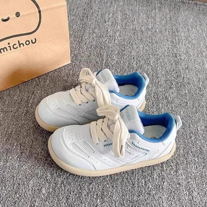 Korean version of women's shoes high value thick-soled white shoes 2025 spring new versatile shoes ins tide mesh breathable board shoes