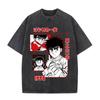 Anime Hajime No Ippo Siłownia Bokserska Kamogawa Koszulki Washed Makunouchi Takamura KGB Koszulki Odzież Męska Codzienna Bawełniana Koszulka