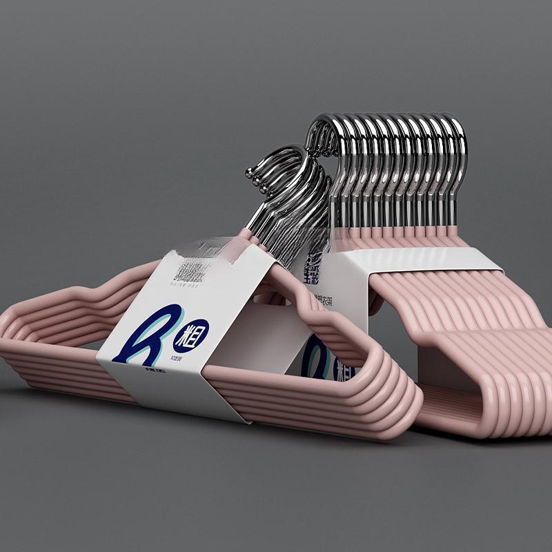 Household Adult Hangers Thickened And Lengthened Clothes Non-Slip Student Dormitory Drying Racks Thick Support Clothes Hanging Yinghui Thick Yang
