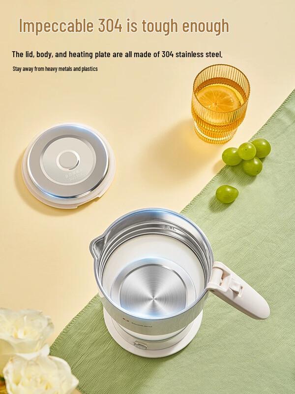 Portable Folding Electric Travel Kettle CN plug (adapter included)
