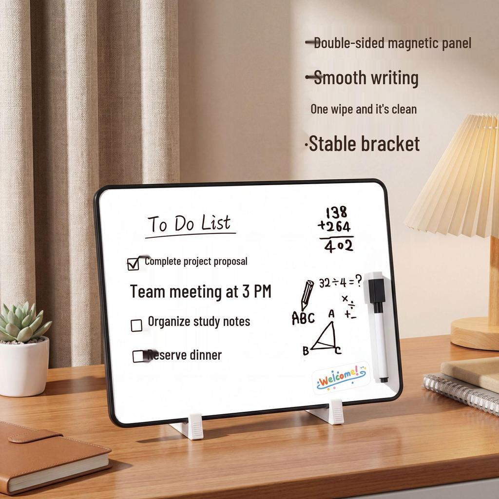 Double-Sided Magnetic Erasable Whiteboard for Office, Home, or Teaching
