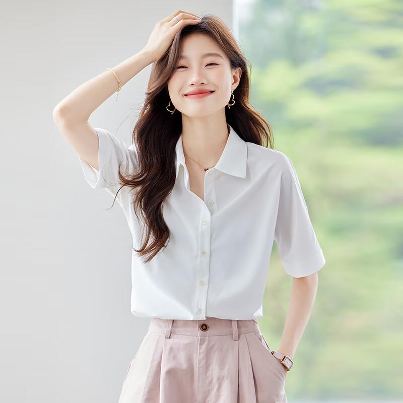 Tluoman Women's Short Sleeve Chiffon Blouse