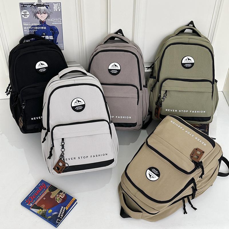 Schoolbag Schoolbag Female Ins Style Korean Version of Junior High School Students Backpack Simple Large Capacity Middle School Students