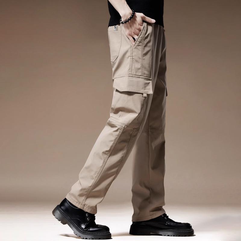 Pants Men's three-proof tooling casual pants Men's straight-leg pants Large size charging pants Loose and versatile multi-pocket long pants