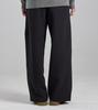 Beoteunseoul Side Cut Relaxed Elastic Waist Pants (Black)