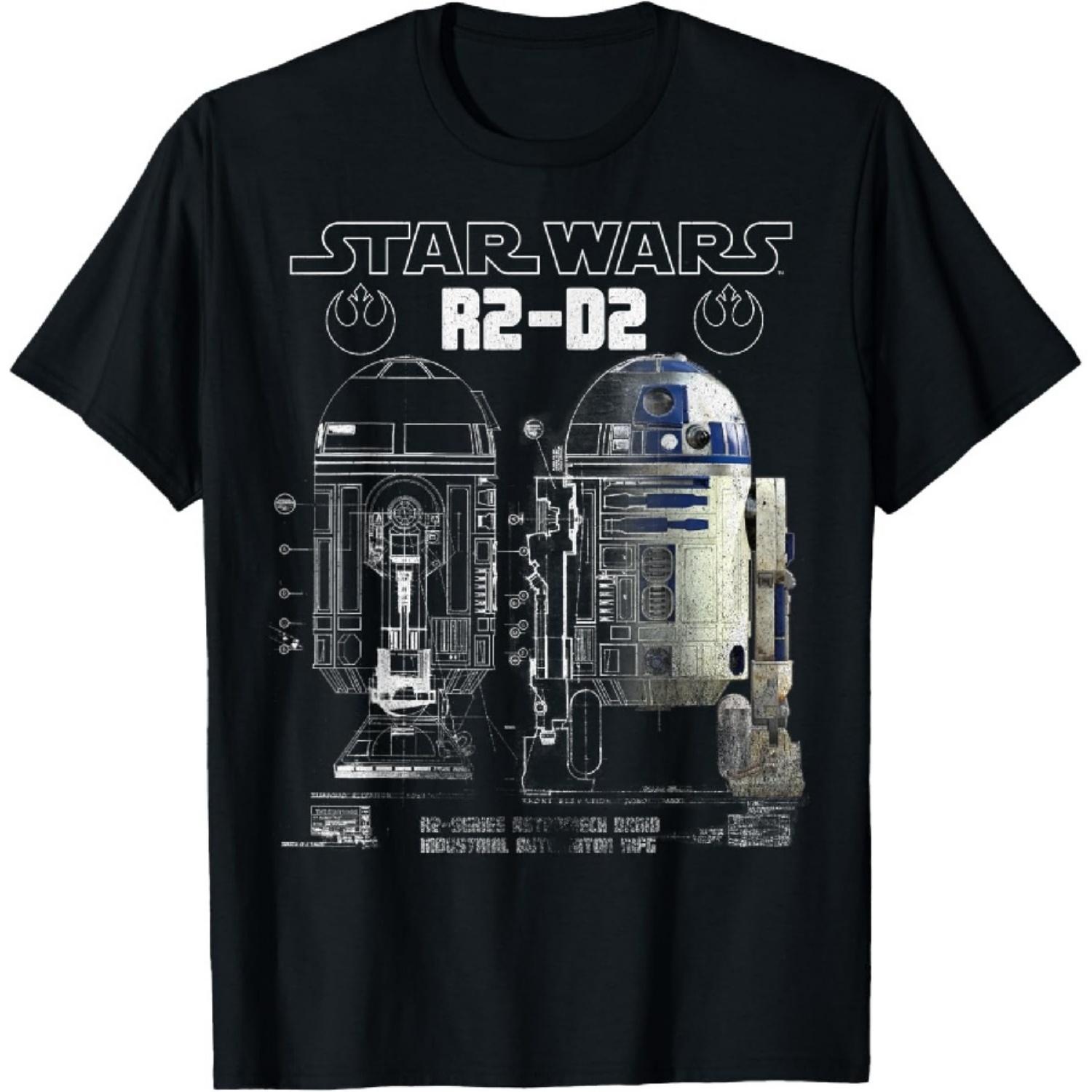 Звездные войны R2-D2 Астромех Дроид Схематичный Графический Футболка Футболка XXXXXL разноцветный