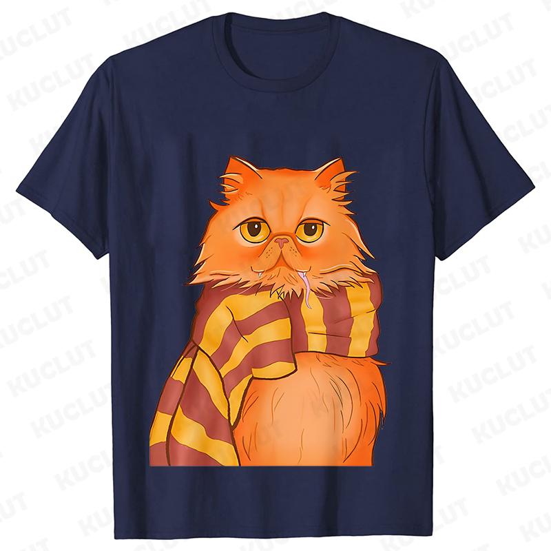 Cute Potter Cats Women T-Shirt Fashion Plus Size Unisex Tshirt Harajuku Short Sleeve Top Tees O Neck Mother Gift Female Clothing