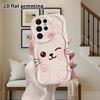 Phone Case: 2D Flat Samsung Galaxy A34 A35 M05 M06 S20 S22 S21 FE Plus 5G Protective Case, Couples Style, Winking Kitten, Christmas and Halloween Gift