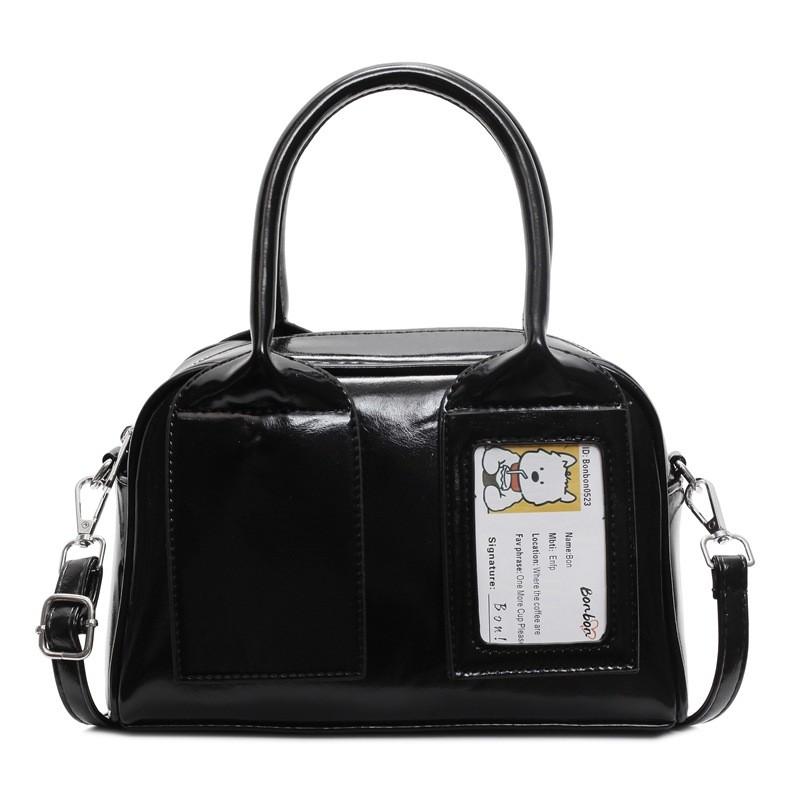 Solid Small Color Pu Boston Travel Bag Zipper Closure Daily Shopping Commutes