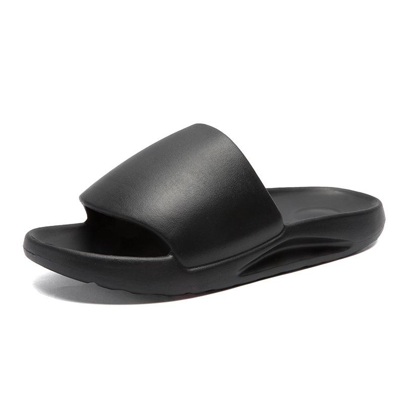 

Slippers men s foot shit soft sole outdoor couple coconut shoes summer leisure beach drag men Kanye foreign trade 38 чёрный