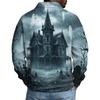 Camisa Masculina de Moda para Halloween com Botões e Manga Longa