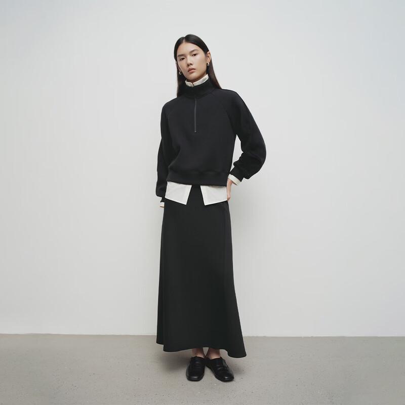 Broadcast Women's Zip-Up Stand Collar Long Sleeve Sweatshirt