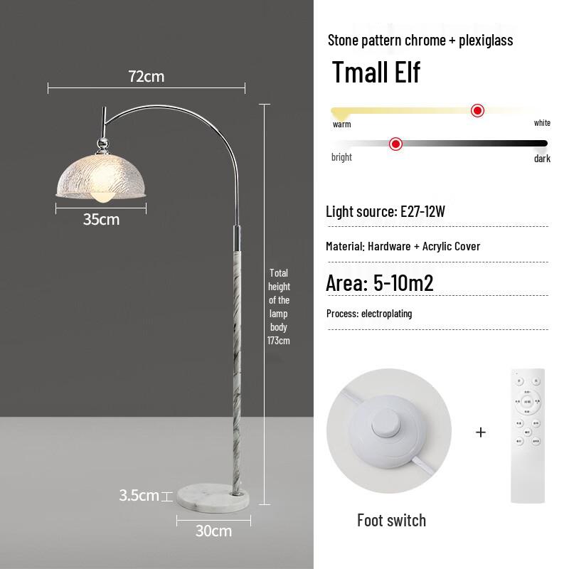 French Style Arc Floor Lamp with Smart Control
