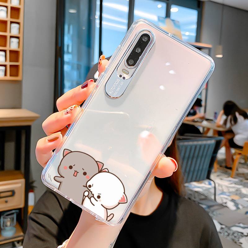 FHNBLJ Mochi Peach Goma Cat Phone Case For Huawei P 20 30 40 pro lite Psmart2019 Honor 8 10 20 Y5 6 2019 Nova3E