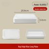 Wuhe Ruyi Linglong 11-inch White Square Melamine Plate
