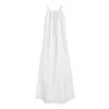 Summer French vacation loose white neck dress women's niche A-shaped skirt long dress women's clothing