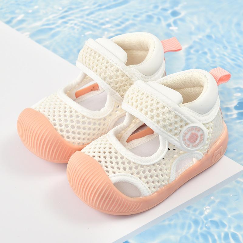 Summer Breathable Mesh Walking Sandals Soft Anti-Slip Sneakers for 0-2 Years Old Baby Boys Girls