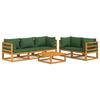 VidaXL Garden Lounge Set with Cushions 6 Pcs, Sofas with Backrest, Furniture Set with Coffee Table Patio Terrace, 3155317