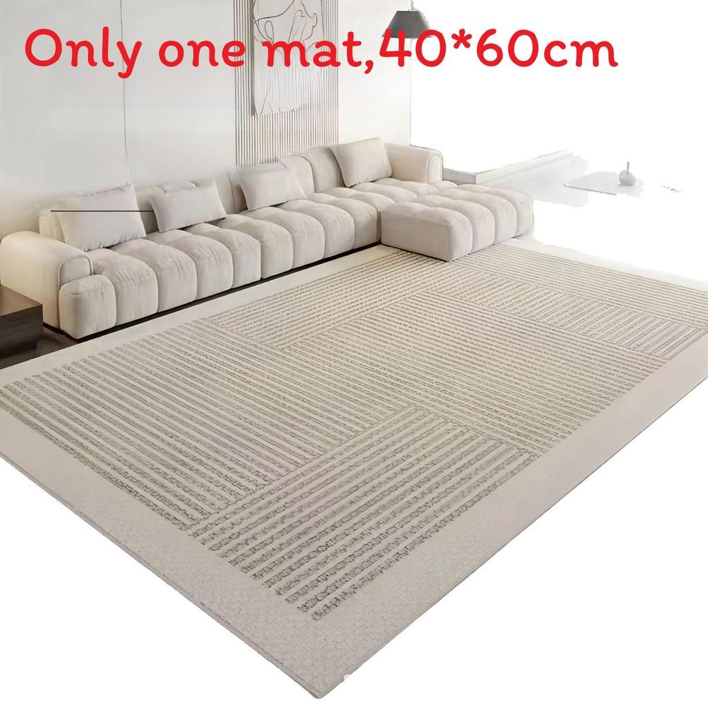 

Fashionable Striped Foldable Plush Floor Mat For Living Room And Bedroom Dcor Style A