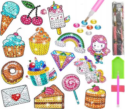 5D Diamantstickerei Kinder-Set mit Puzzle-Aufklebern
