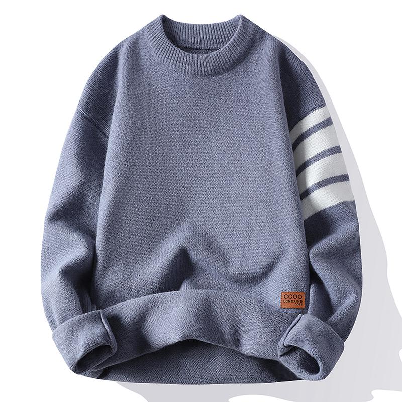 

Men s Woodpecker Wool Round Neck Sweater - Autumn/Winter 2024 Trendy Casual Teen Plus Velvet Knit Layer 180/2XL (size runs small)