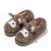 Cartoon embroidered cotton shoes mop autumn and winter leisure indoor home warmth plush household cotton mop bag heel