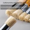 3/6 Pcs Pig Bristle Round Head Hard Hair Hollow Template Brush Set Oil Paint Pier Pen Professional Art Painting Flat Head Brush