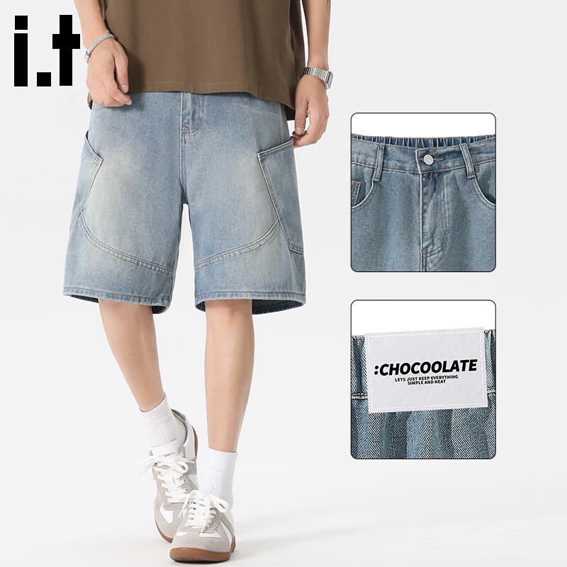:Мужские шорты CHOCOOLATE из стираного денима с множеством карманов M