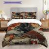 Wolf Pattern Bedding Quilt Set Quilt Cover Pillowcase Home Decoration Birthday Gift (1 * Duvet Cover + 2 * Pillowcase, Without Core)