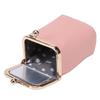 Étui à rouge à lèvres en cuir avec miroir Fermeture métallique Pochette de maquillage Mini étui cosmétique de voyage pour femmes Porte-cartes de crédit Cadeau