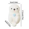 USB Rechargeable Otter Night Light Touch Control Timer Adjustable Bedside Lamp Cute Silicone Rechargeable Timing