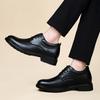 Fashion High End Brand Office Business Dress Shoes Men's Inner Height Shoes Thick Soled Simple Black Men's Genuine Leather Casual Shoes