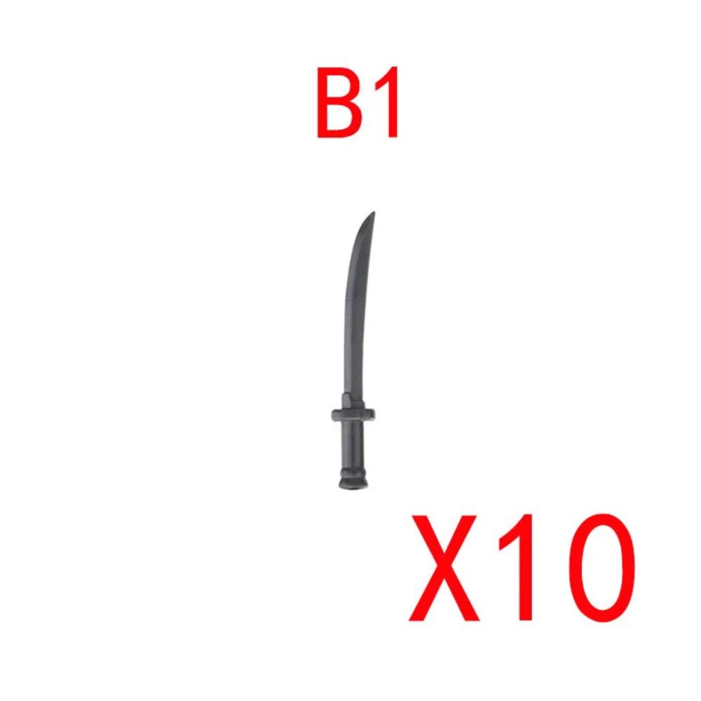 MOC Building Blocks Weapon Toy Accessories Medieval Soldier Knight Figure Ten Spear Crossbow Axe Sword Mini Brick Gift S001 DIY